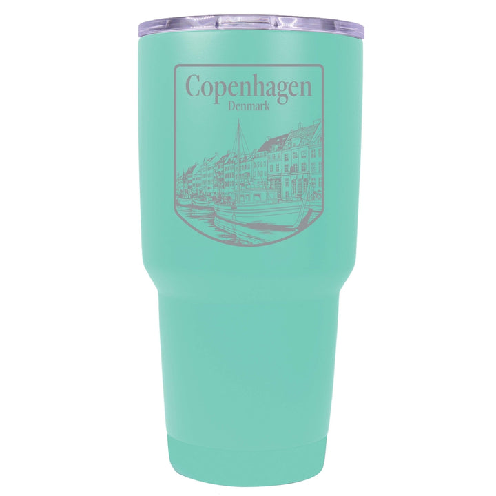 Copenhagen Denmark Souvenir 24 oz Engraved Insulated Stainless Steel Tumbler Image 1