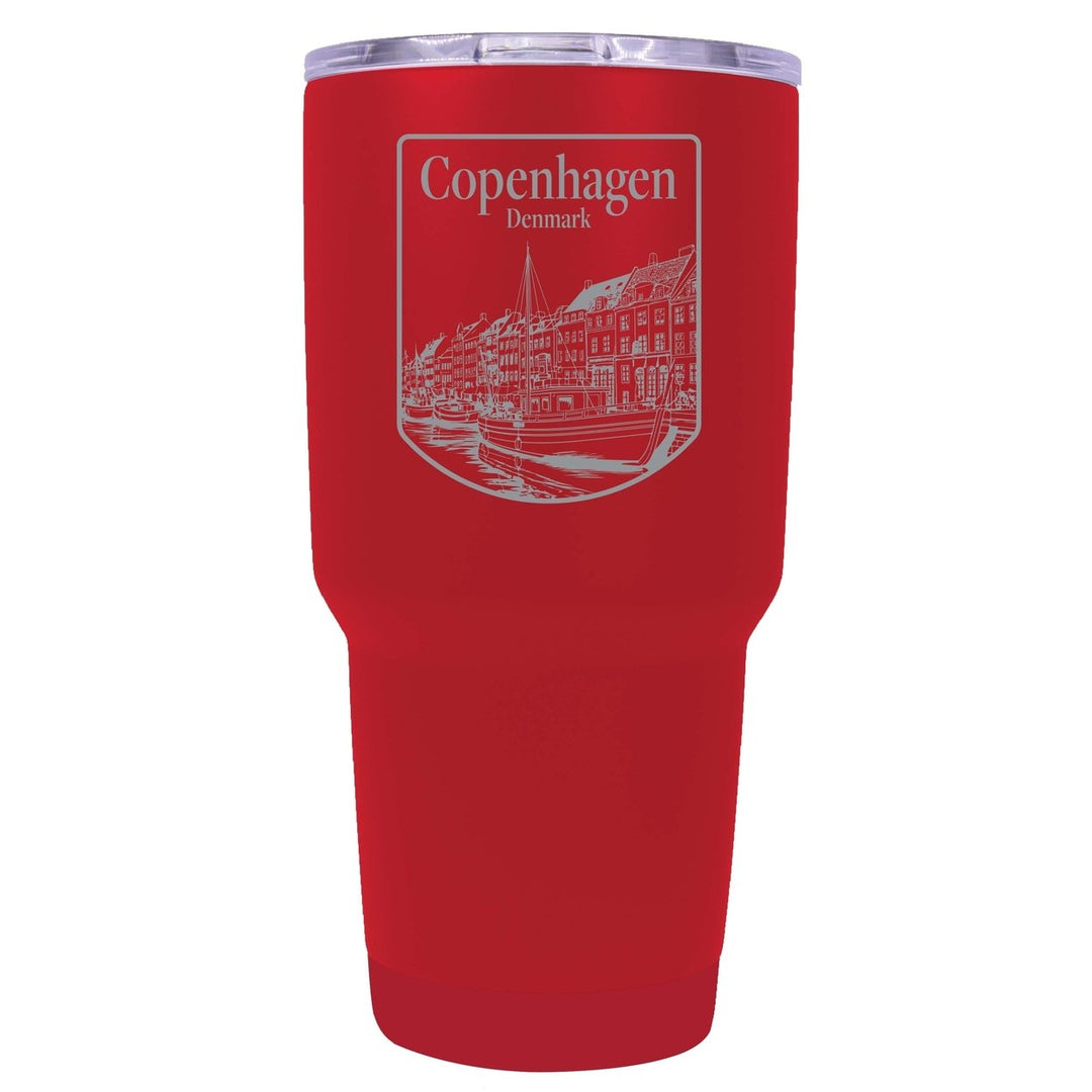 Copenhagen Denmark Souvenir 24 oz Engraved Insulated Stainless Steel Tumbler Image 1