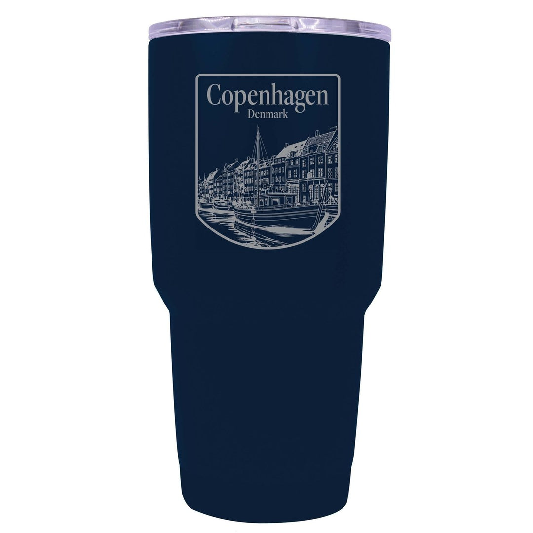 Copenhagen Denmark Souvenir 24 oz Engraved Insulated Stainless Steel Tumbler Image 1