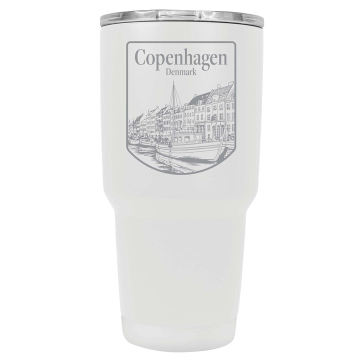 Copenhagen Denmark Souvenir 24 oz Engraved Insulated Stainless Steel Tumbler Image 1