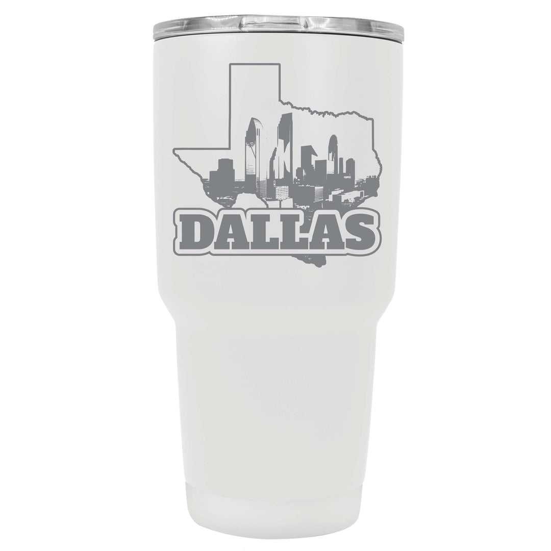 Dallas Texas Souvenir 24 oz Engraved Insulated Stainless Steel Tumbler Image 1