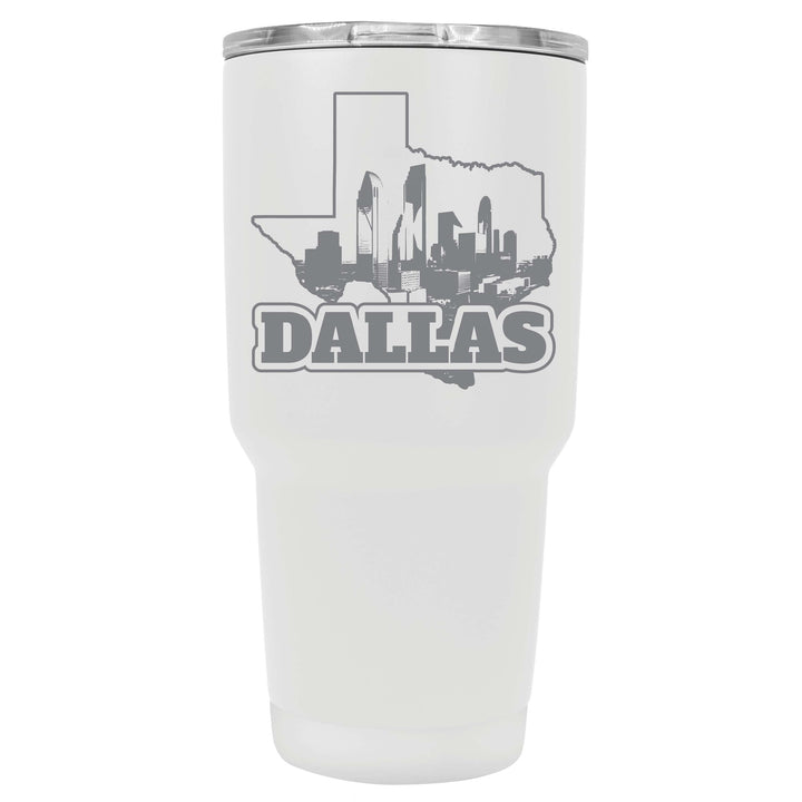 Dallas Texas Souvenir 24 oz Engraved Insulated Stainless Steel Tumbler Image 1