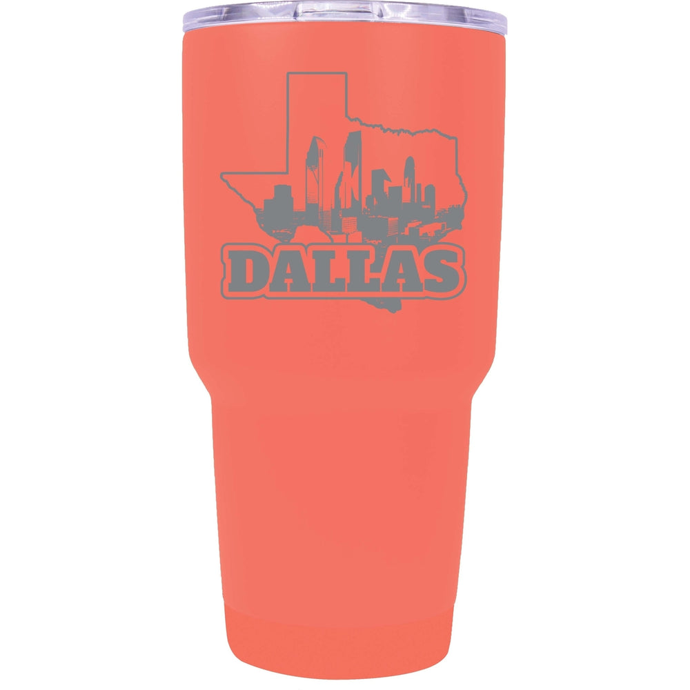 Dallas Texas Souvenir 24 oz Engraved Insulated Stainless Steel Tumbler Image 2