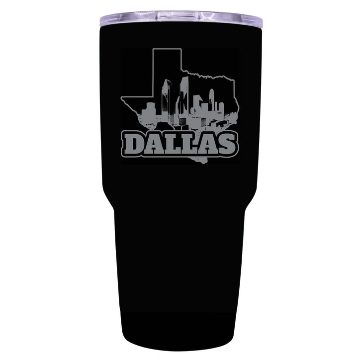 Dallas Texas Souvenir 24 oz Engraved Insulated Stainless Steel Tumbler Image 1