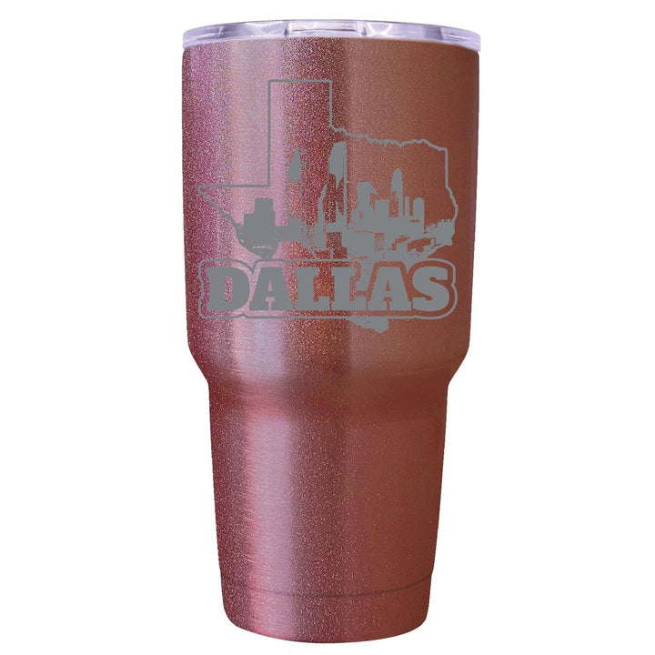 Dallas Texas Souvenir 24 oz Engraved Insulated Stainless Steel Tumbler Image 1