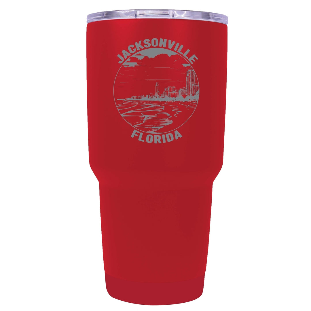 Jacksonville Florida Souvenir 24 oz Engraved Insulated Stainless Steel Tumbler Image 3