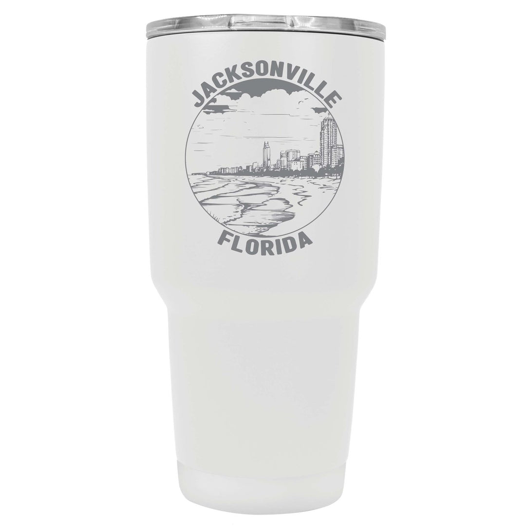 Jacksonville Florida Souvenir 24 oz Engraved Insulated Stainless Steel Tumbler Image 4