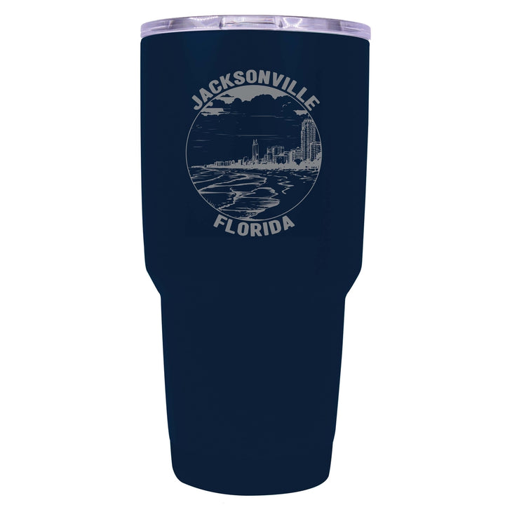 Jacksonville Florida Souvenir 24 oz Engraved Insulated Stainless Steel Tumbler Image 4