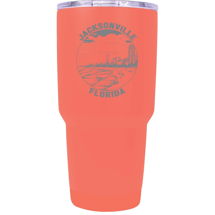 Jacksonville Florida Souvenir 24 oz Engraved Insulated Stainless Steel Tumbler Image 7