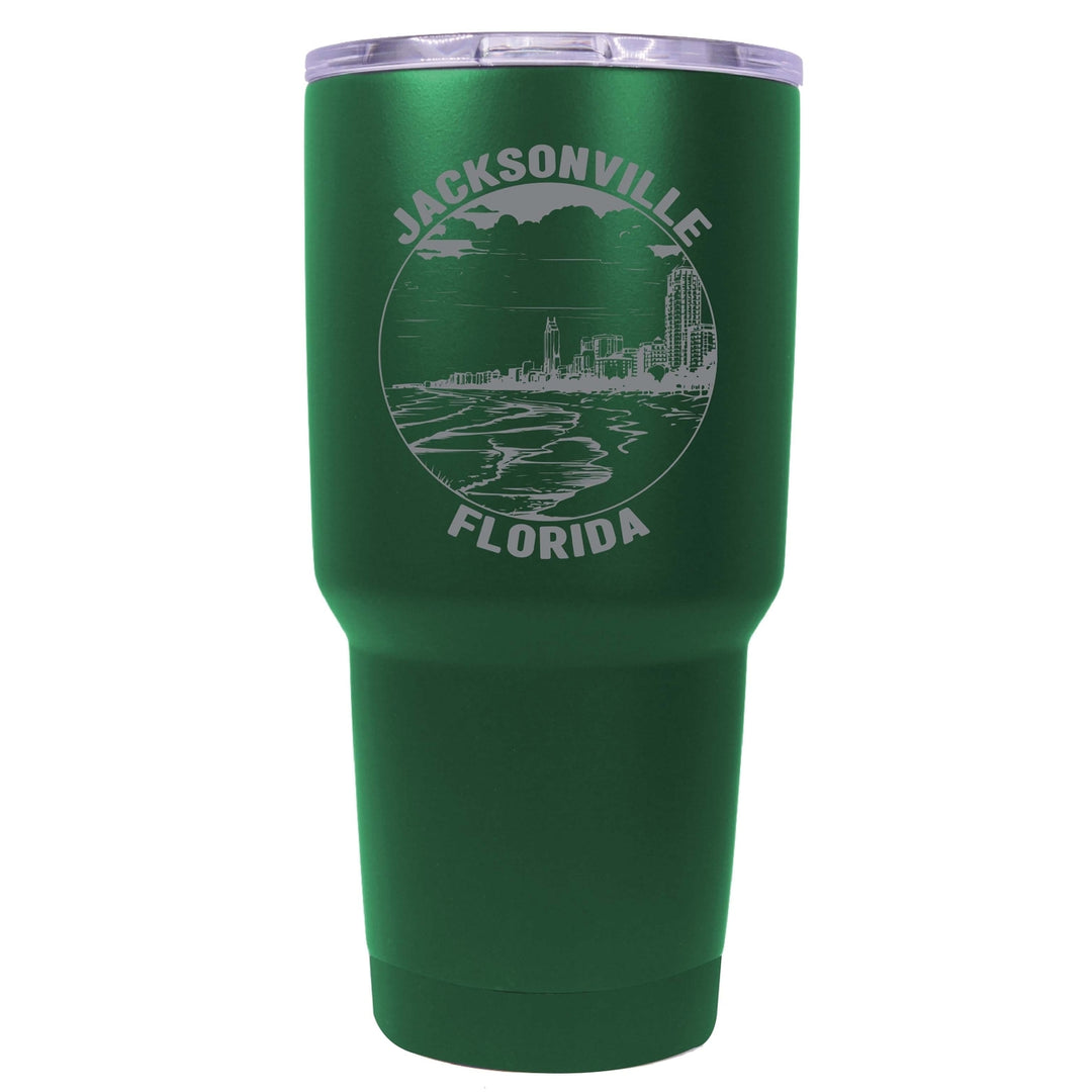 Jacksonville Florida Souvenir 24 oz Engraved Insulated Stainless Steel Tumbler Image 8