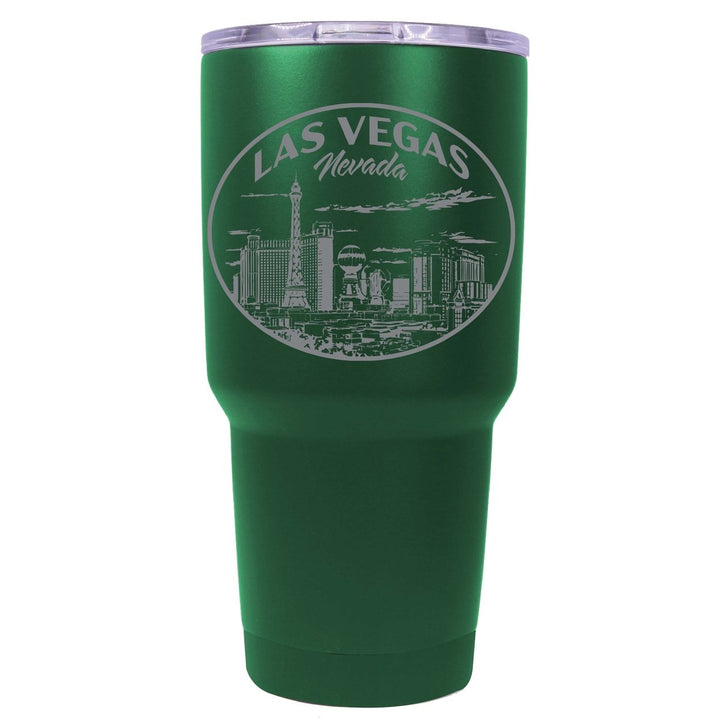 Las Vegas Nevada Souvenir 24 oz Engraved Insulated Stainless Steel Tumbler Image 1