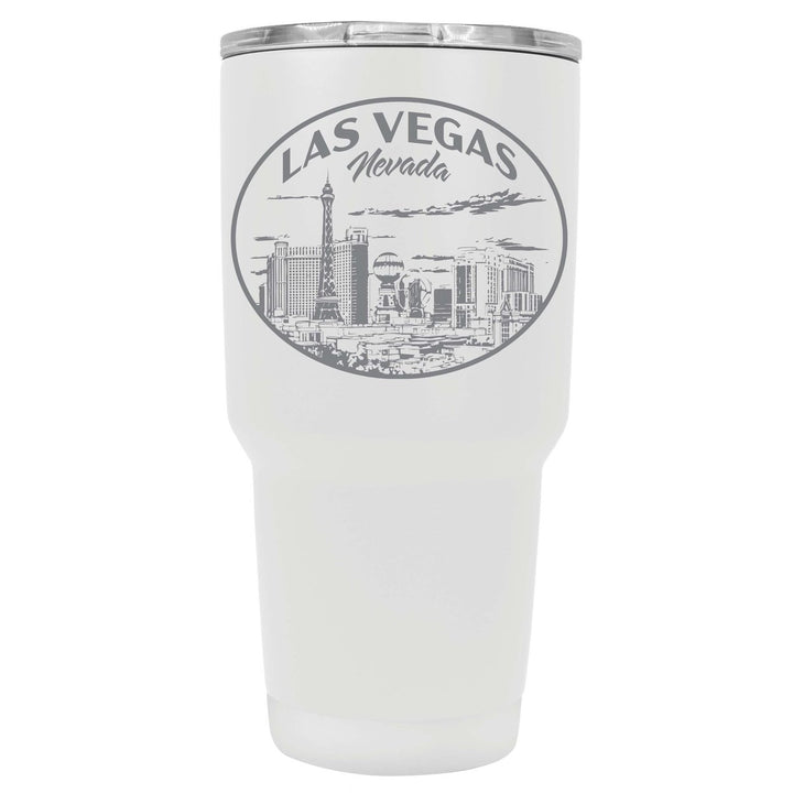 Las Vegas Nevada Souvenir 24 oz Engraved Insulated Stainless Steel Tumbler Image 1