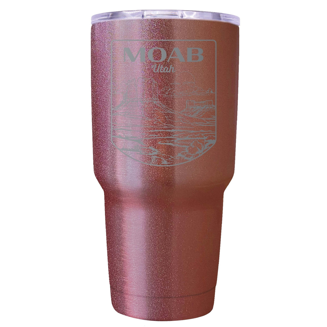 Moab Utah Souvenir 24 oz Engraved Insulated Stainless Steel Tumbler Image 1