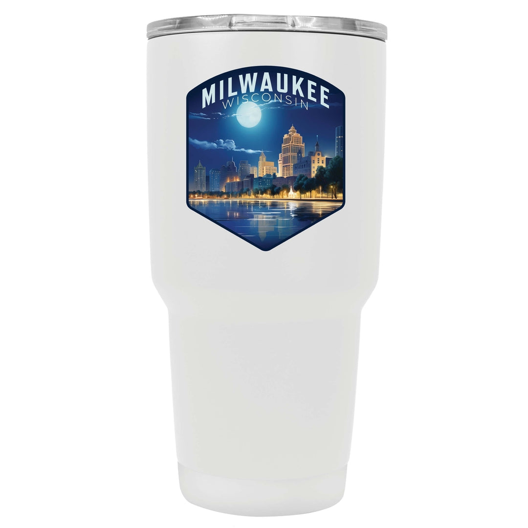 Milwaukee Wisconsin Design B Souvenir 24 oz Insulated Stainless Steel Tumbler Image 1