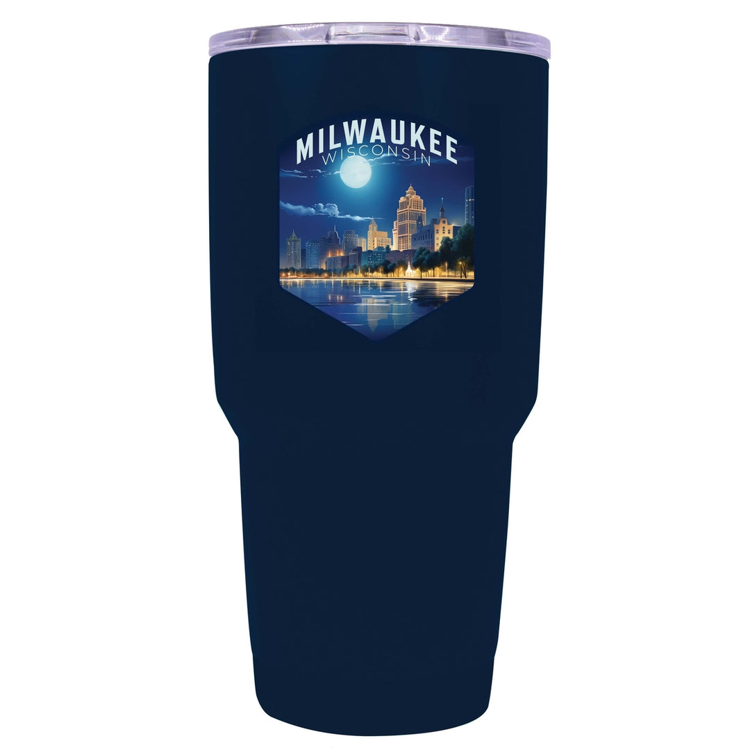 Milwaukee Wisconsin Design B Souvenir 24 oz Insulated Stainless Steel Tumbler Image 2