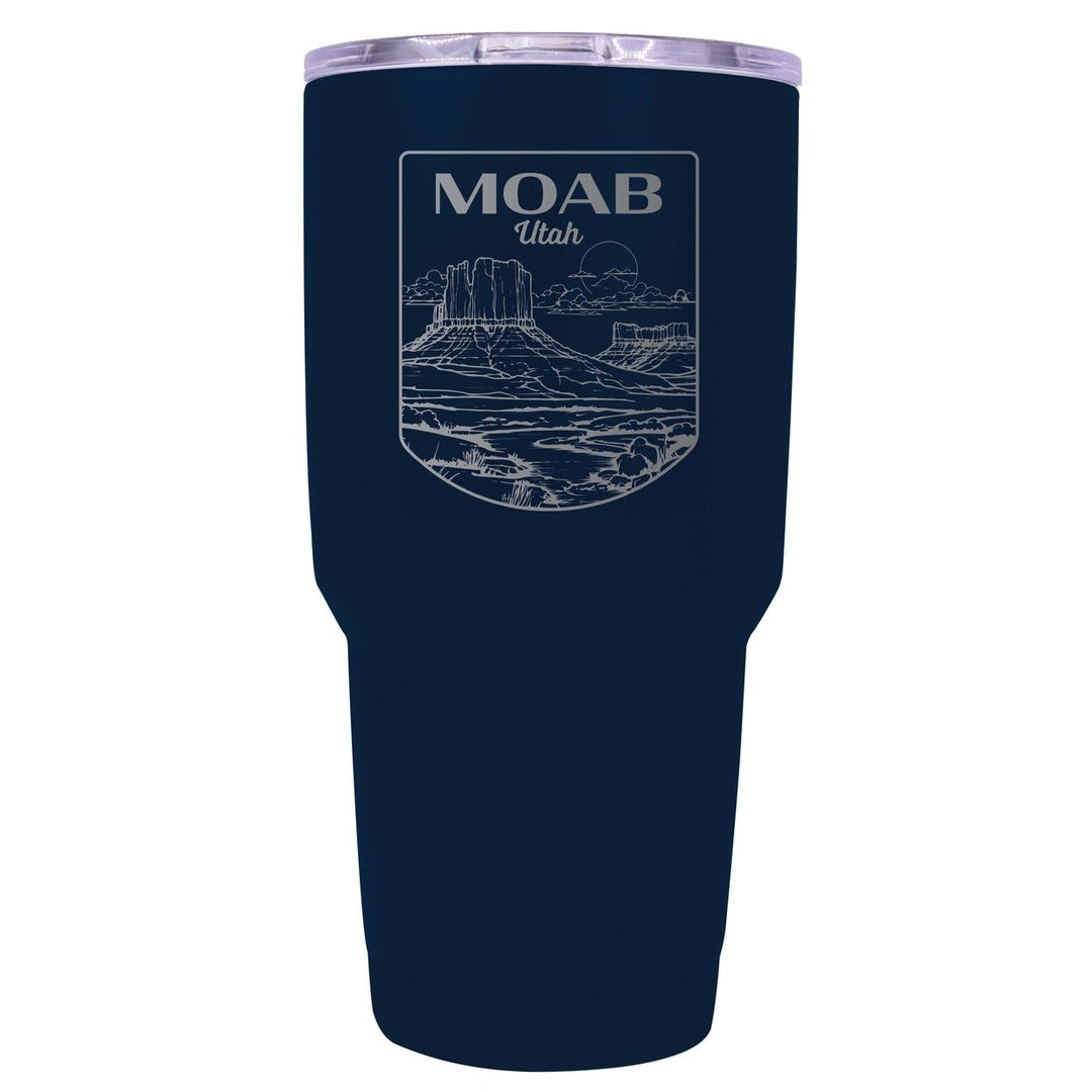 Moab Utah Souvenir 24 oz Engraved Insulated Stainless Steel Tumbler Image 1