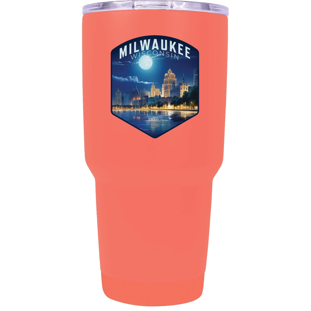 Milwaukee Wisconsin Design B Souvenir 24 oz Insulated Stainless Steel Tumbler Image 4