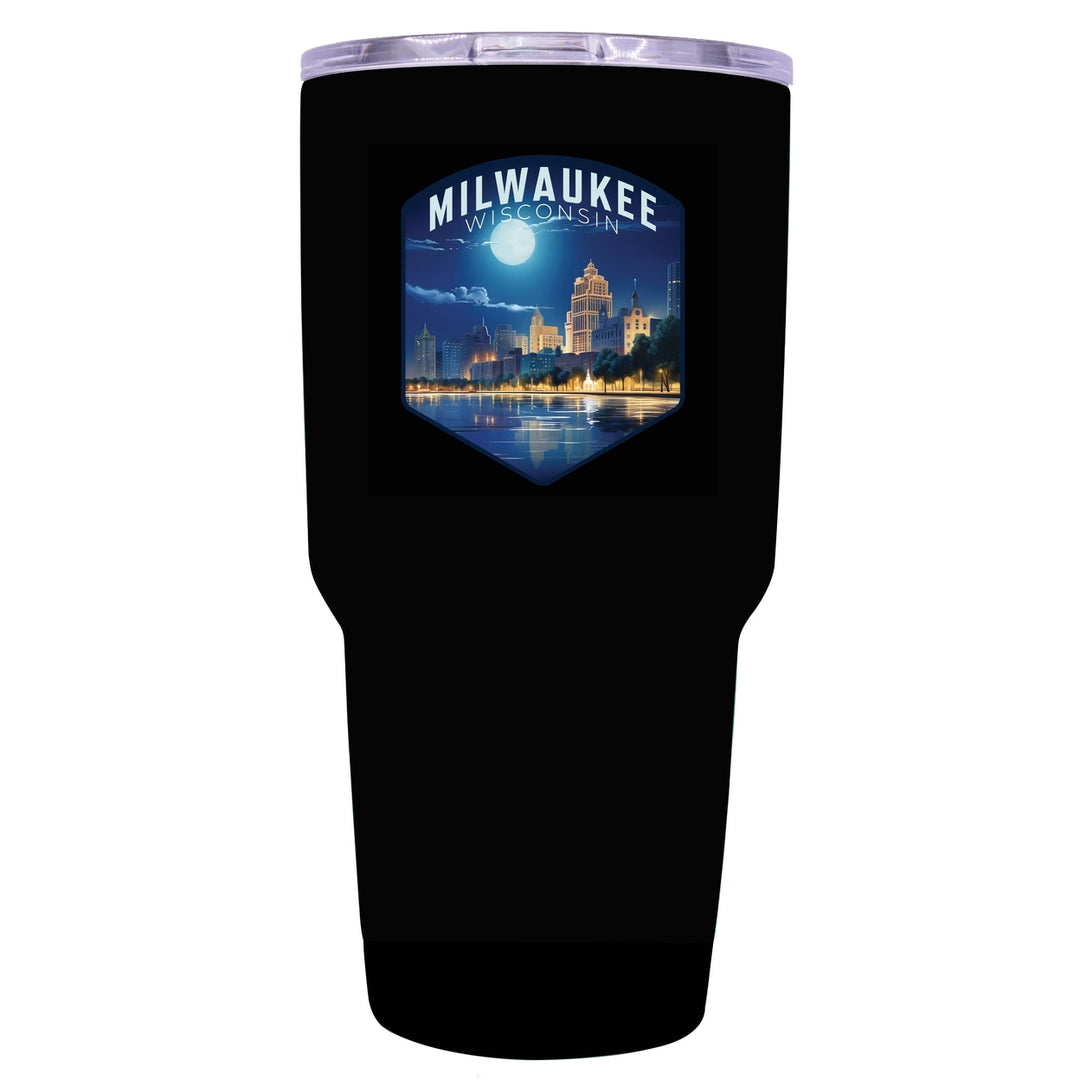 Milwaukee Wisconsin Design B Souvenir 24 oz Insulated Stainless Steel Tumbler Image 4