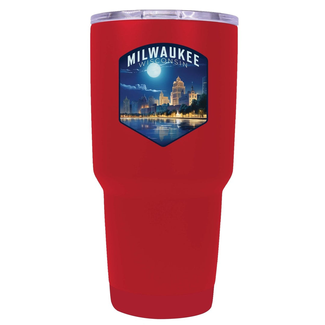 Milwaukee Wisconsin Design B Souvenir 24 oz Insulated Stainless Steel Tumbler Image 1