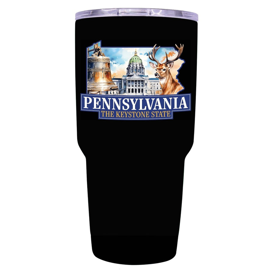 Pennsylvania Design D Souvenir 24 oz Insulated Stainless Steel Tumbler Image 1