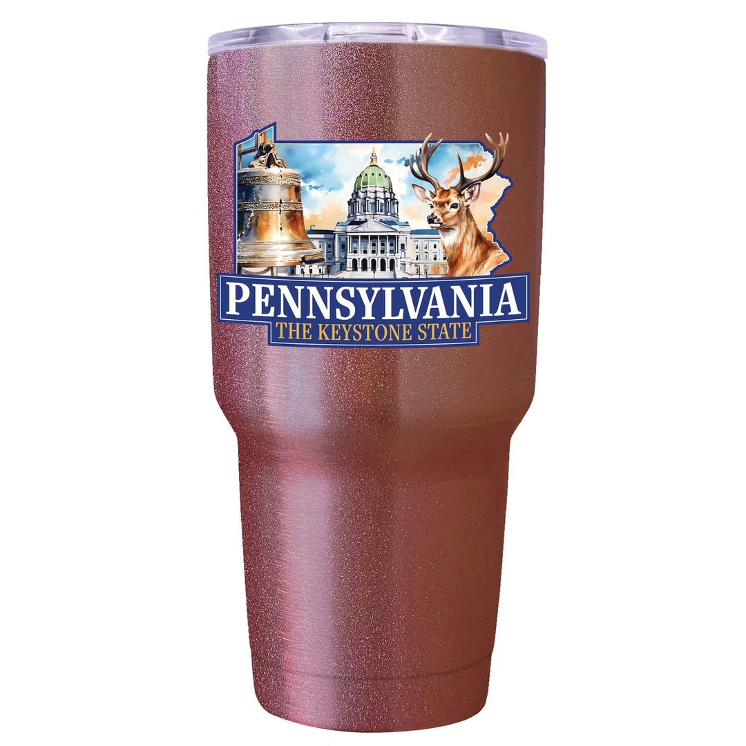 Pennsylvania Design D Souvenir 24 oz Insulated Stainless Steel Tumbler Image 2