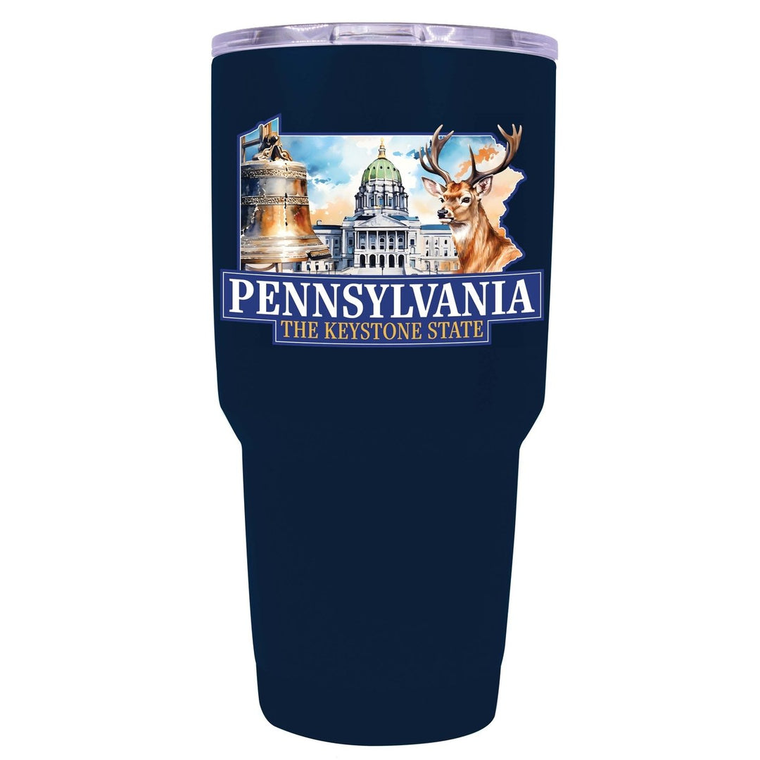 Pennsylvania Design D Souvenir 24 oz Insulated Stainless Steel Tumbler Image 1