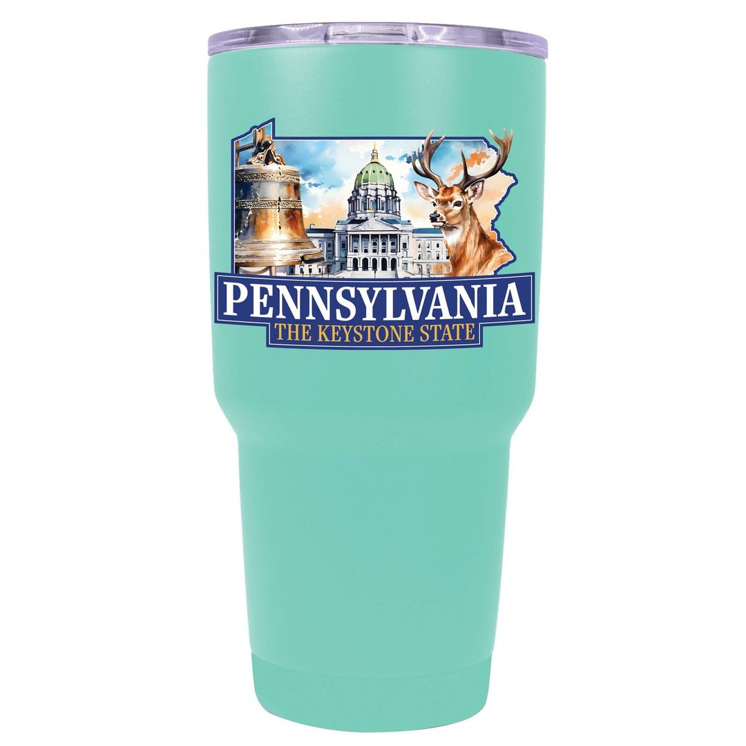 Pennsylvania Design D Souvenir 24 oz Insulated Stainless Steel Tumbler Image 1