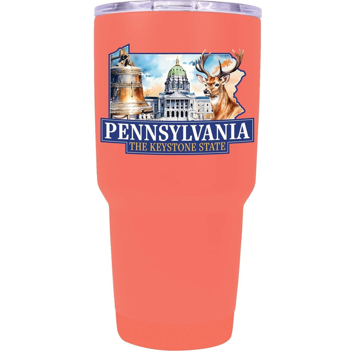 Pennsylvania Design D Souvenir 24 oz Insulated Stainless Steel Tumbler Image 1