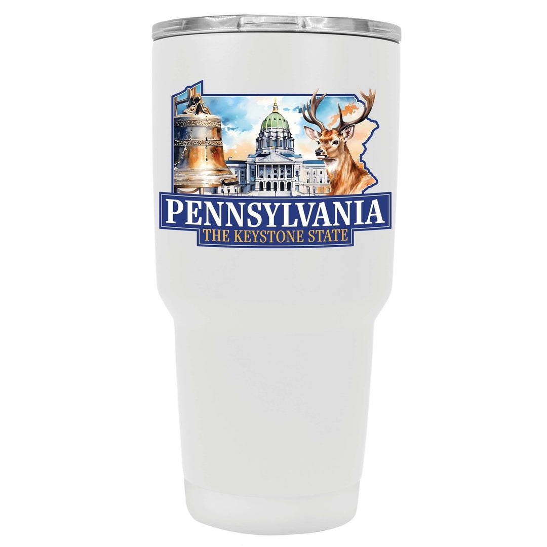 Pennsylvania Design D Souvenir 24 oz Insulated Stainless Steel Tumbler Image 1