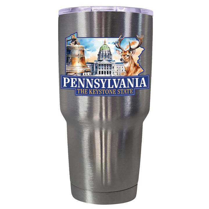 Pennsylvania Design D Souvenir 24 oz Insulated Stainless Steel Tumbler Image 9