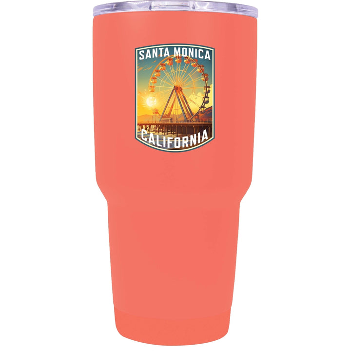 Santa Monica California Design C Souvenir 24 oz Insulated Stainless Steel Tumbler Image 1