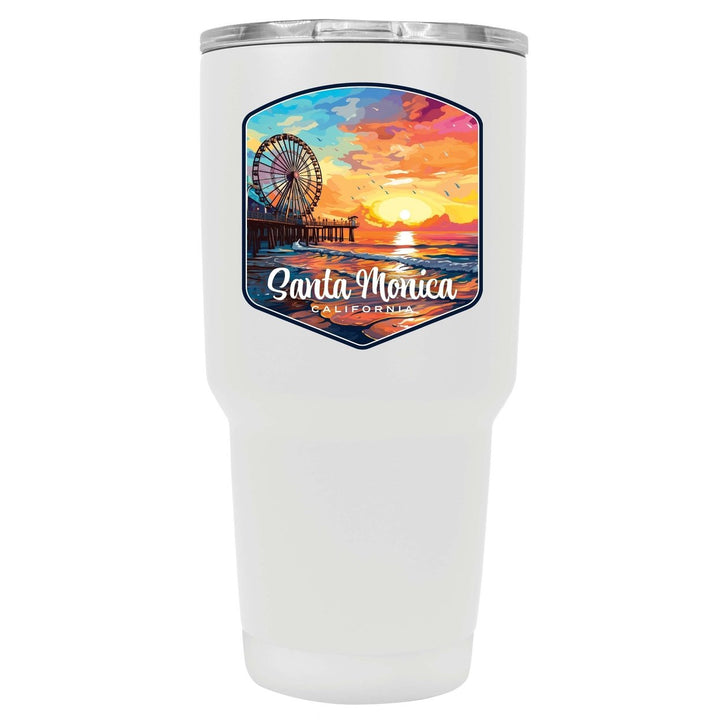 Santa Monica California Design A Souvenir 24 oz Insulated Stainless Steel Tumbler Image 1