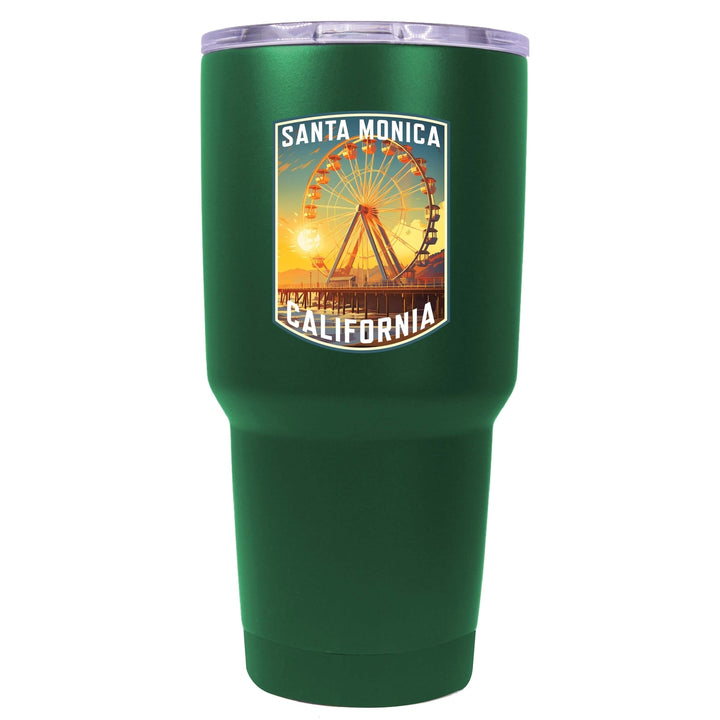 Santa Monica California Design C Souvenir 24 oz Insulated Stainless Steel Tumbler Image 2