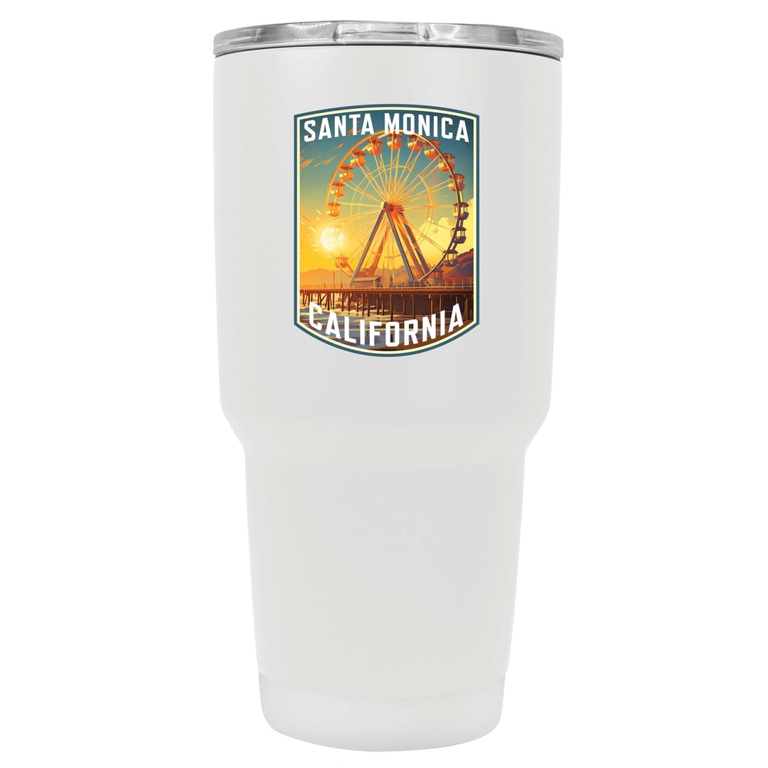 Santa Monica California Design C Souvenir 24 oz Insulated Stainless Steel Tumbler Image 4