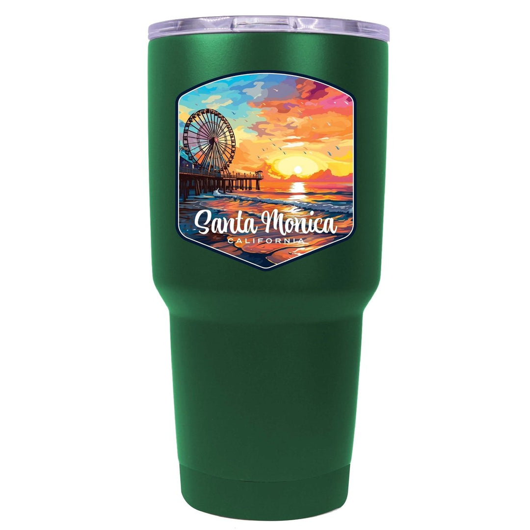 Santa Monica California Design A Souvenir 24 oz Insulated Stainless Steel Tumbler Image 1