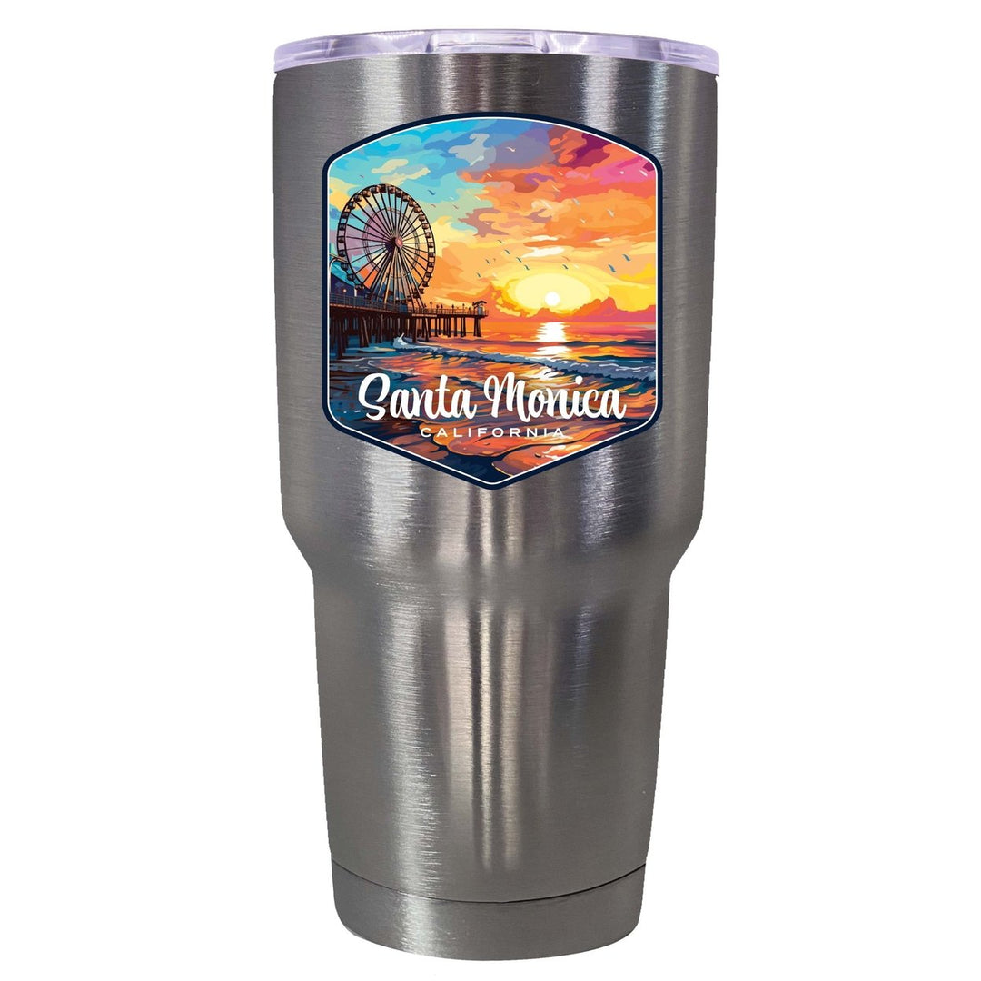 Santa Monica California Design A Souvenir 24 oz Insulated Stainless Steel Tumbler Image 4