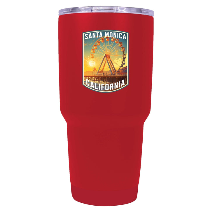 Santa Monica California Design C Souvenir 24 oz Insulated Stainless Steel Tumbler Image 4