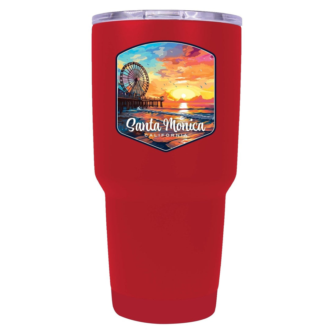 Santa Monica California Design A Souvenir 24 oz Insulated Stainless Steel Tumbler Image 1