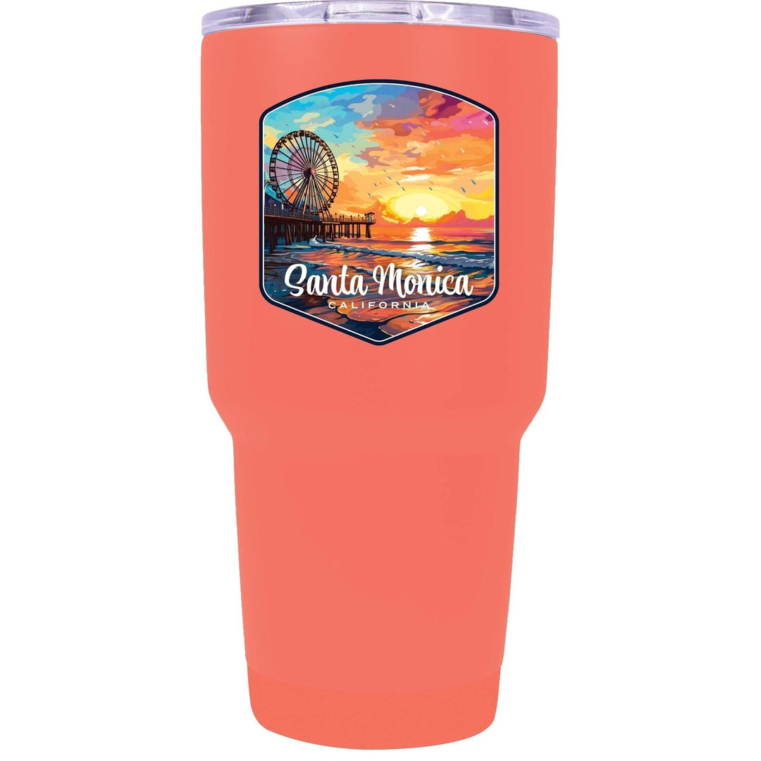 Santa Monica California Design A Souvenir 24 oz Insulated Stainless Steel Tumbler Image 7