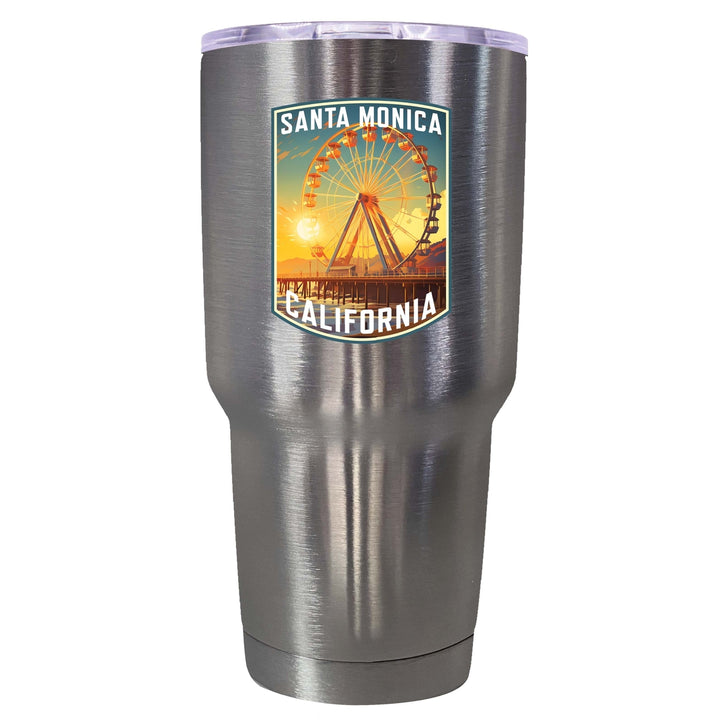 Santa Monica California Design C Souvenir 24 oz Insulated Stainless Steel Tumbler Image 8