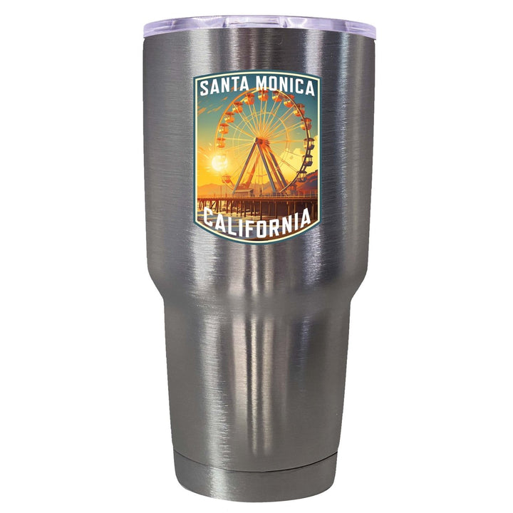 Santa Monica California Design C Souvenir 24 oz Insulated Stainless Steel Tumbler Image 1