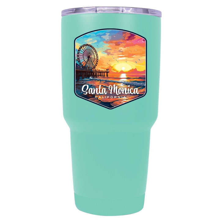 Santa Monica California Design A Souvenir 24 oz Insulated Stainless Steel Tumbler Image 1