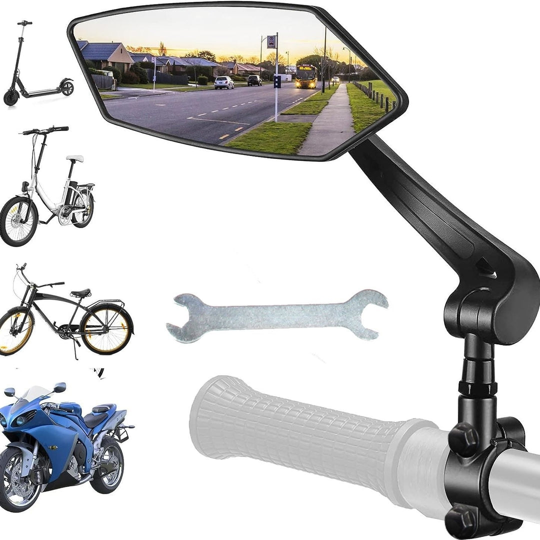 Bicycle Mirror Mountain Bike Handlebar Rearview Mirrors Universal Bike Accessory Image 3