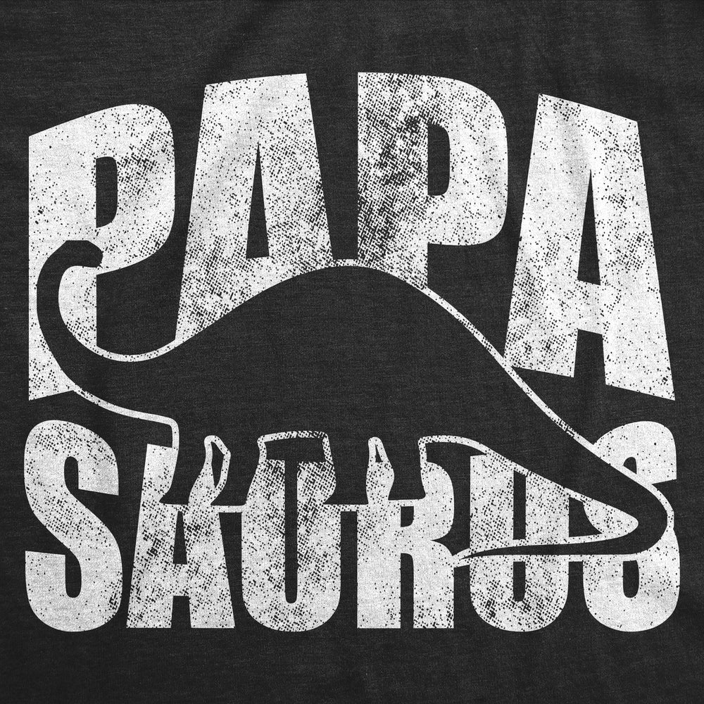 Mens Papasaurus Funny T Shirts Awesome Fathers Day Dino Graphic Tee For Dads Image 2