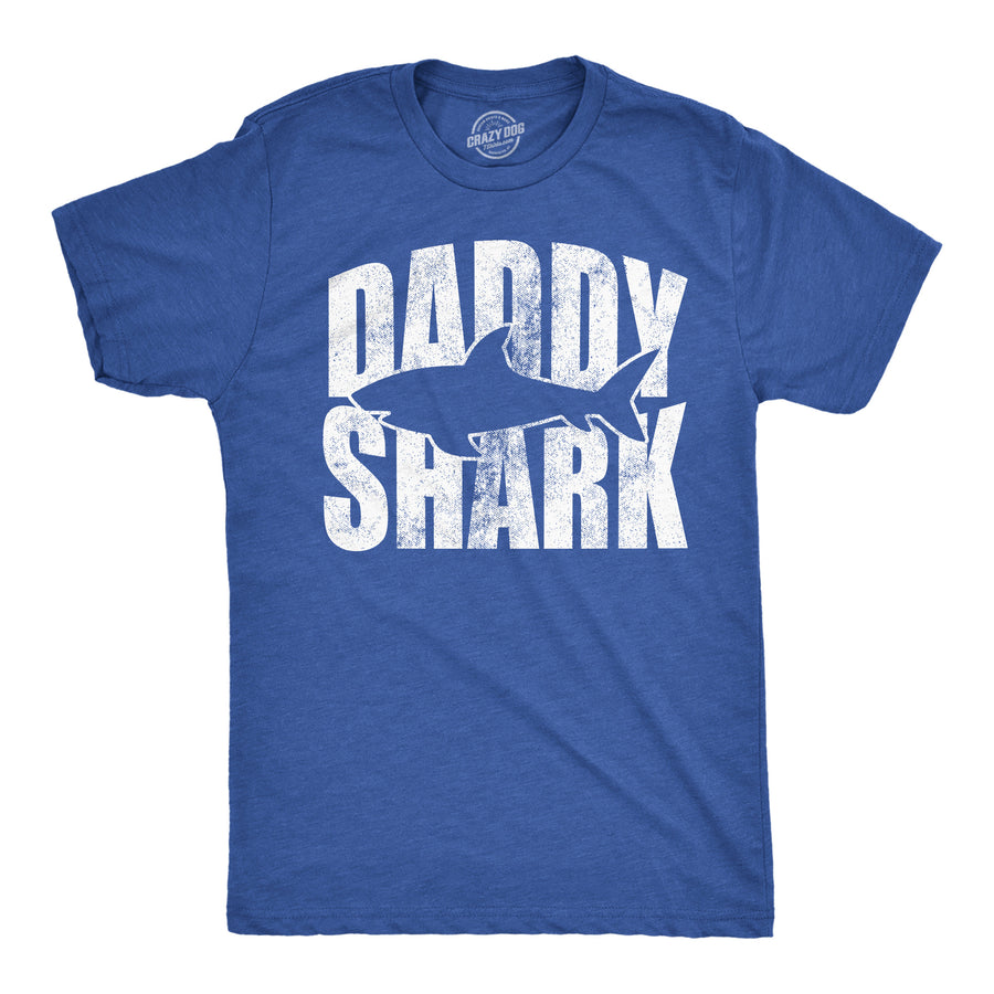 Mens Funny T Shirts Daddy Shark Awesome Fathers Day Gift For Dads Image 1