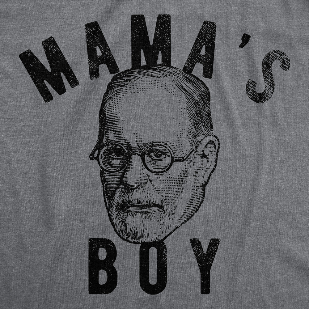 Mens Funny T Shirts Mamas Boy Frued Sarcastic Graphic Tee For Men Image 2