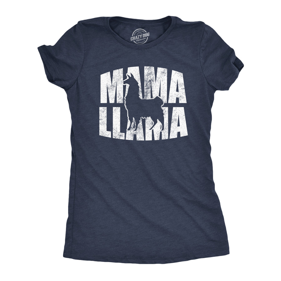 Womens Funny T Shirts Mama Llama Cute Mothers Day Gift Tee For Moms Image 1