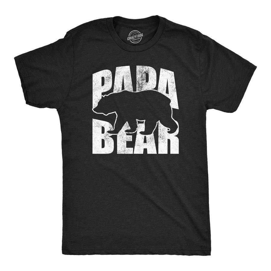 Mens Papa Bear Funny T Shirts Awesome Fathers Day Gift Tee For Dads Image 1