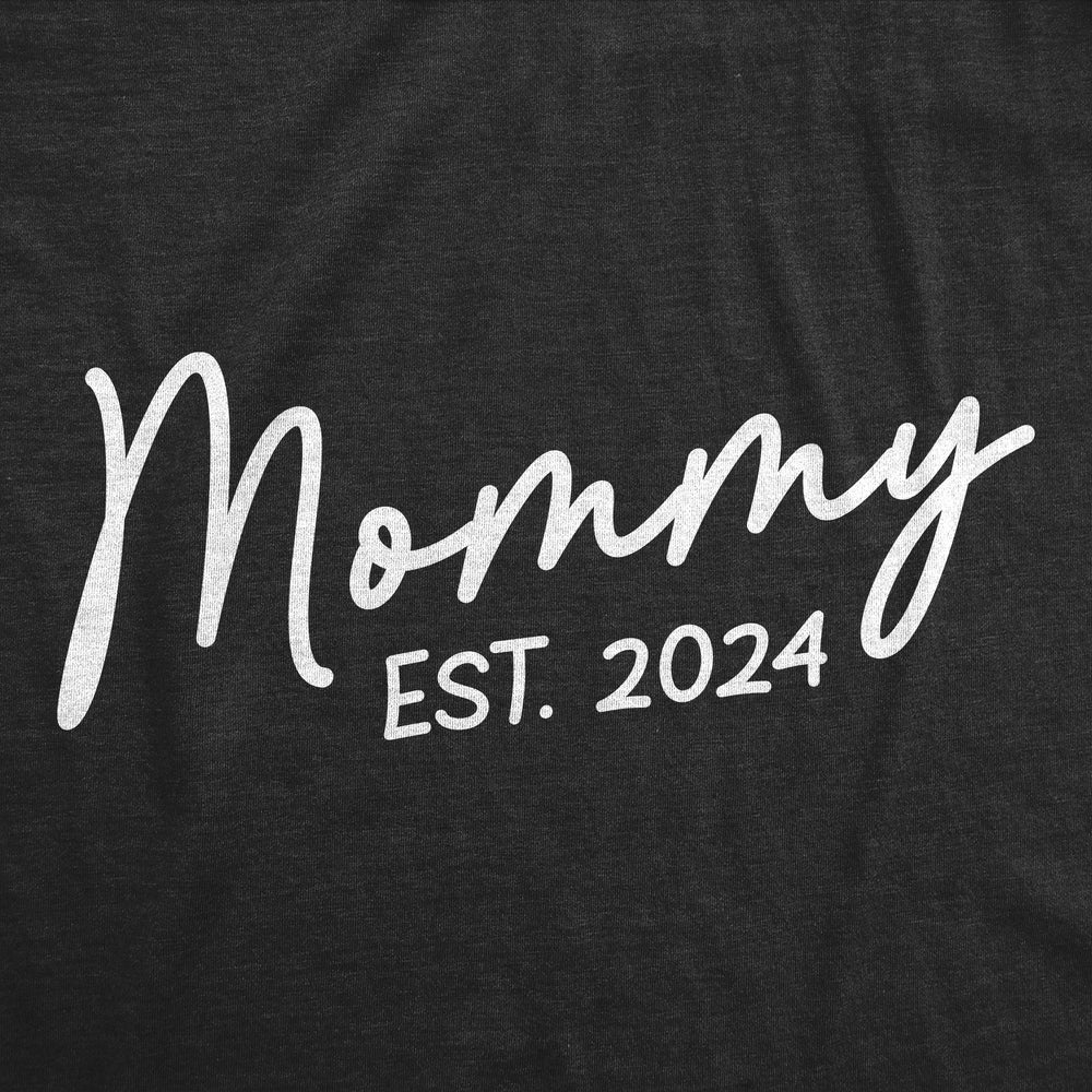 Womens Mommy Est 2024 Cute T Shirts Mothers Day Tee For Ladies Image 2