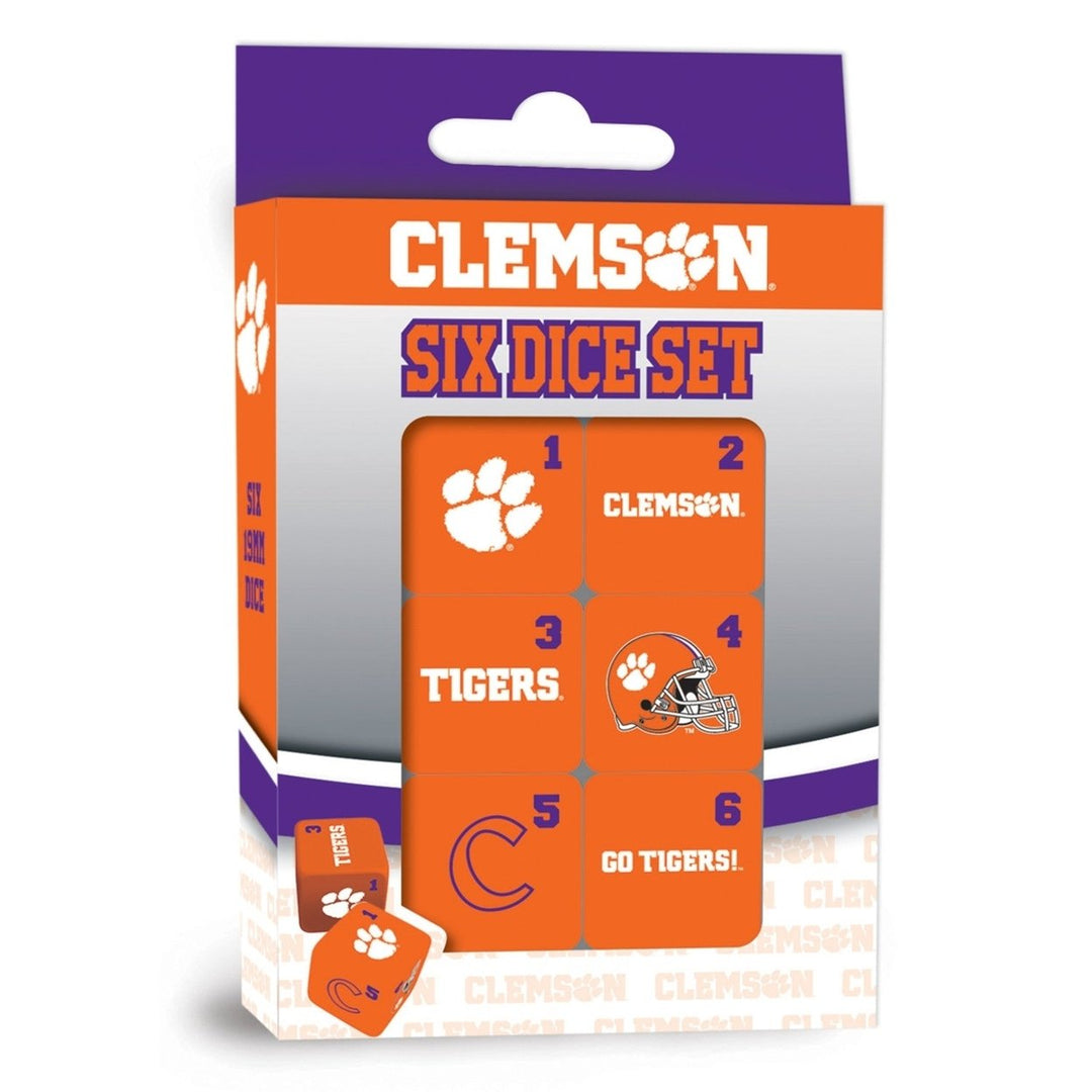 Clemson Tigers Dice Set - 19mm Image 1